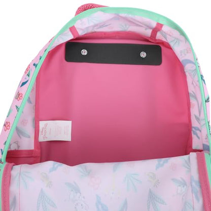 Disney 16" Princesses Girls Rolling Backpack with Adjustable Handle - color: Pink