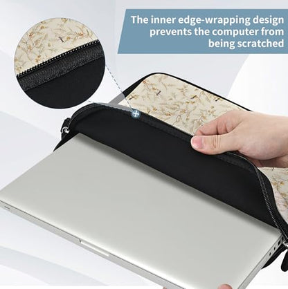 RICHEN 17 inch Laptop Shoulder Bag Carrying Case with Handle Fits 15.6/16/17/17.3/17.4 inch Laptop Notebook (Branches Birds, 16-17.3 inch) - color: Branches Birds