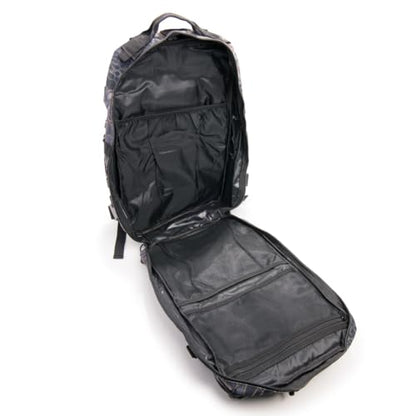 Large Laser-cut MOLLE Backpack with Pistol Retention System, Black Python, Modular and Lightweight Design for EDC, Range, or Tactical Use - color: Black Python