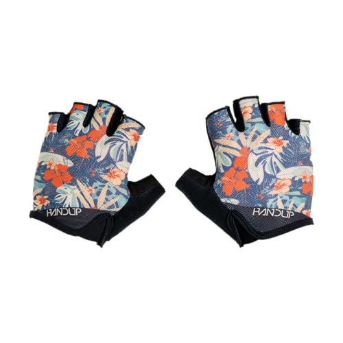 Handup Shorties Half Finger Lightweight Anti-Slip Breathable Mountain Bike MTB Bicycle Enduro Downhill XC Cycling Motocross Unisex Gloves - color: Paradise Pedal, size: X-Small