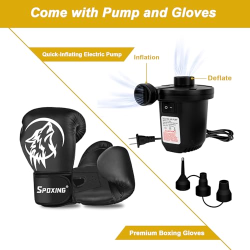 Heavy Punching Bag with Stand Adults Teens,70" Free Standing Boxing Bags,Kickboxing Training Equipment Bags for Beginners Kickboxing Training MMA Muay Thai Fitness Office Home Gym