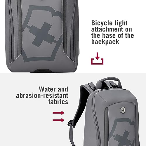 Victorinox Touring 2.0 City Daypack - Professional Laptop Backpack for Business & Outdoor Use - Features Waterproof Pouch - 17 Liters, Light Gray - color: Stone Grey