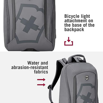 Victorinox Touring 2.0 City Daypack - Professional Laptop Backpack for Business & Outdoor Use - Features Waterproof Pouch - 17 Liters, Light Gray - color: Stone Grey