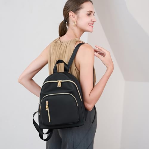 Women Mini Backpack Purse Water resistant Nylon Fashion College Bag Casual Daypack - color: Arm Green-1