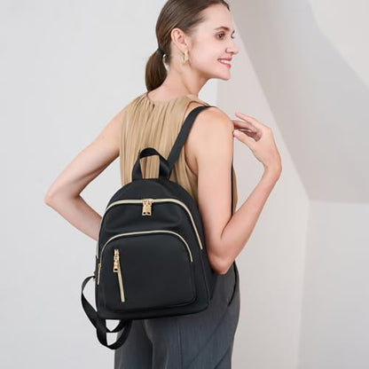 Women Mini Backpack Purse Water resistant Nylon Fashion College Bag Casual Daypack - color: Arm Green-1