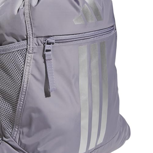 adidas Alliance Sackpack Drawstring Bag - color: Slate Grey/Silver Metallic/3