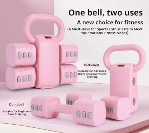 Adjustable Dumbbell Set of 2, 4 in 1 Free Weights for Women with Fast Adjustment, Home Gym & Outdoor Exercise Training, Includes 2.2lb 3.3lb 4.4lb 5.5lb Hand Weights, Compatible with Kettlebells - color: Green