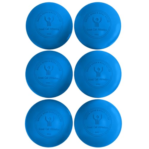 GCA Pro Lacrosse Official Game Ball NFHS College Approved Velocity 6 Pack LAX Field Tournament Rubber Practice (Blue, 6 Balls)