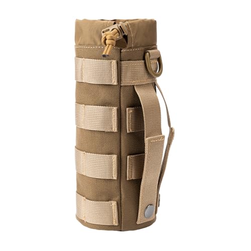 MOLLE Water Bottle Holder Tactical Nylon Bottle Pouches Hydration Carrier for Belt/Backpack/Vest/Bike Sports Outdoor Hiking Camping Hunting Fishing - color: Coyote Brown, size: Inside Diameter: 3 3/4"