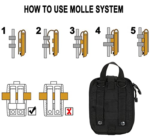 Molle First aid Kit pouch Empty ifak bag EMT Tactical Pouch for Med Rescue - color: ACU
