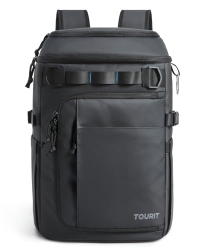 TOURIT Cooler Backpack 32 Cans Large Capacity Insulated Backpack Cooler Bag for Men Women to Picnic, Hiking - color: Black