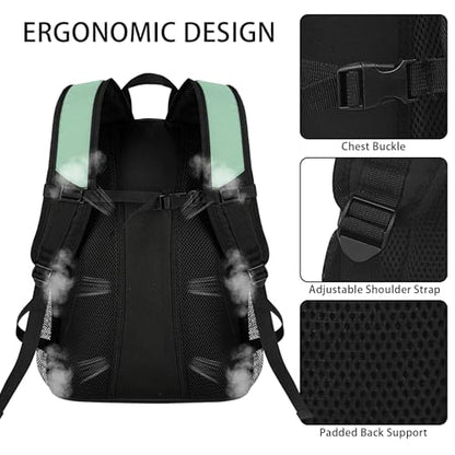 WOLT Basketball Backpack Large Sports Bag with Separate Ball Holder & Shoes Compartment, Best for Basketball, Soccer,Gym - color: Green