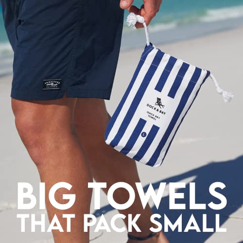 Dock & Bay Beach Towel - Quick Dry, Sand Free - Compact, Lightweight - 100% Recycled - Includes Bag - Cabana - Cayman Khaki - Large (160x90cm, 63x35) - color: Cabana - Cayman Khaki, size: Large (160x90cm, 63x35")