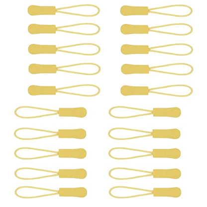 Urmspst 20Pcs Zipper Pulls Replacement Zipper Tabs, (Light Yellow) - color: 08. Light yellow