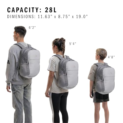 adidas PHNM Backpack for Laptop, School and Travel, 28L - color: Grey Three/Grey Two