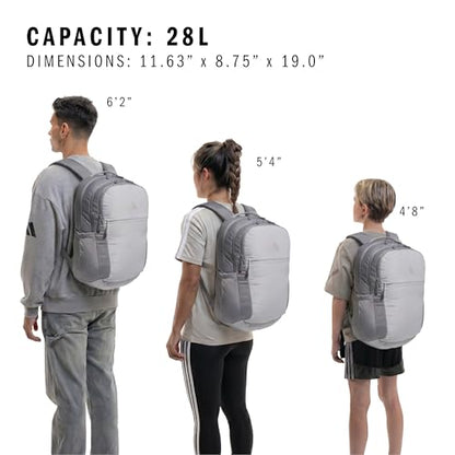adidas PHNM Backpack for Laptop, School and Travel, 28L - color: Grey Three/Grey Two