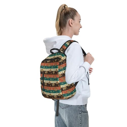 Expandable Outdoor Daypack Lotus Elephants African Ethnic, Flexible Capacity Hiking Rucksack for Wilderness Travel Field Activities Men Women - color: Picture (45)
