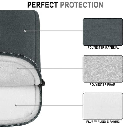 Laptop Sleeve 14 Inch, Water Resistant Traveling Computer Cover with Handle, Shockproof Protective Carrying Laptop Case Compatible for 14 Inch MacBook Air/Pro, HP, Dell, Lenovo, Darkgrey - color: Darkgrey, size: 14 Inch