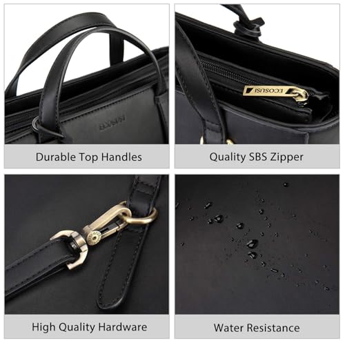 ECOSUSI Tote Bag Convertible Backpack for Women Vegan Leather Handbag Multifuction Shoulder Bag - color: Green