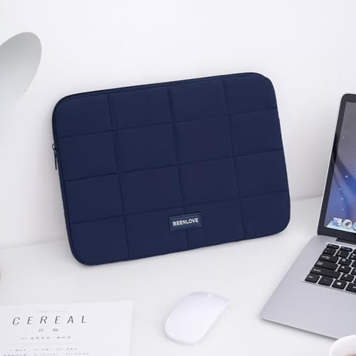 Puffy Laptop Sleeve 15-16 Inch Matte Navy, Waterproof Carrying Case Bag for Women, Fluffy Computer 15.6 HP Case, Compatible with MacBook Pro 16 Inch, MacBook Air M2 M1, Asus/Dell XPS/Lenovo - color: Matte Navy, size: 15-16 inch