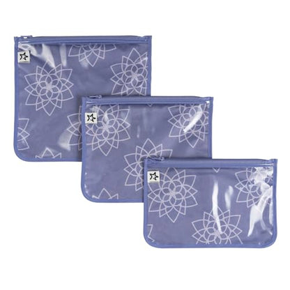 Tiny Twinkle Diaper Bag Organizing Pouches|3 Pack Mess-Proof Clear Front Travel Organizer Bags&TSA Approved Toiletry Bag Set for Baby and Mom Essentials - color: Lotus