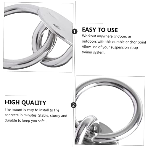 Toddmomy Suspension Trainer Bracket Yoga Fixed Plate Wall Mount Ceiling Anchor Stainless Equipment for Yoga Swings Resistance Bands Boxing
