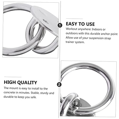 Toddmomy Suspension Trainer Bracket Yoga Fixed Plate Wall Mount Ceiling Anchor Stainless Equipment for Yoga Swings Resistance Bands Boxing