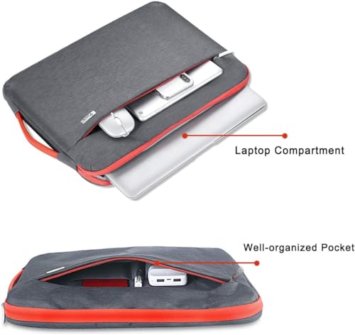 Voova Laptop Sleeve Case 14 15 Inch with Handle, 360° Protective Waterproof Slim Computer Bag Cover Compatible with MacBook Air 15 M2/M3/M4 2024-2025, MacBook Pro 14, Hp Chromebook 14, Grey - color: Grey, size: 14-15 Inch