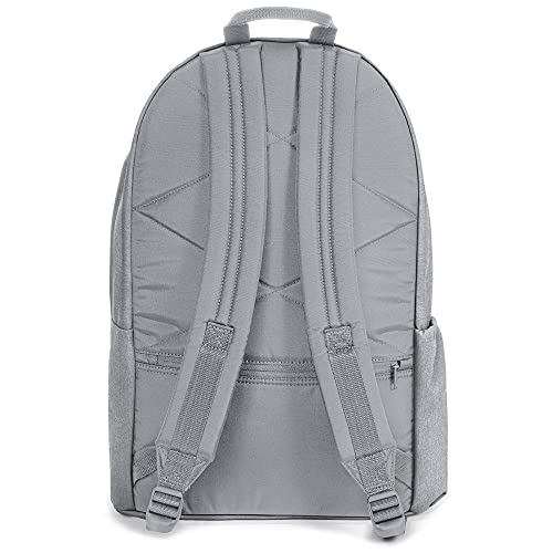 EASTPAK Padded Double – 24L Squared Backpack with Dual Front Pockets, 13” Laptop Sleeve, Bottle Holder & Padded Straps, Sunday Grey - color: Sunday Grey