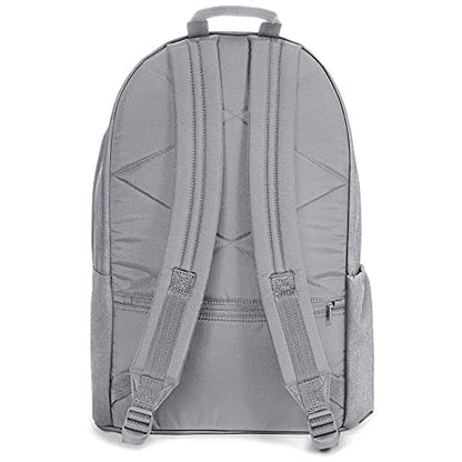 EASTPAK Padded Double – 24L Squared Backpack with Dual Front Pockets, 13” Laptop Sleeve, Bottle Holder & Padded Straps, Sunday Grey - color: Sunday Grey