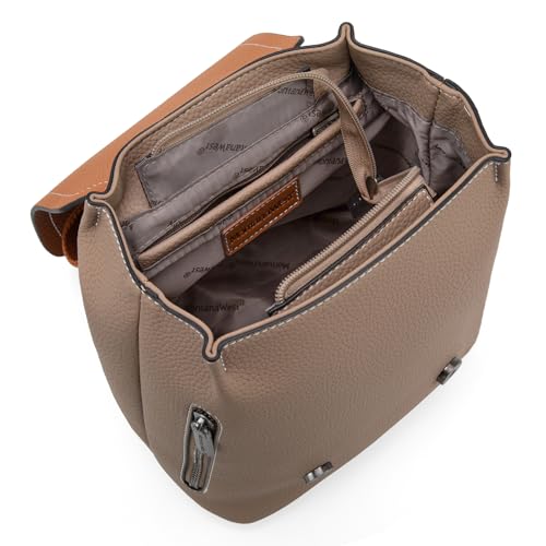 Montana West Small Backpack Purse for Women Vegan Leather Mini Colorblock Womens Backpack Cute Convertible Shoulder Bag - color: Camel