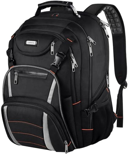 18.4 Inch Laptop Backpack,Extra Large Travel Backpack with RFID Anti Theft, TSA Friendly Backpack,Water Resistant,Computer Bag for Women Men Notebook&Basketball - color: Blackgrey, size: 18.4inch