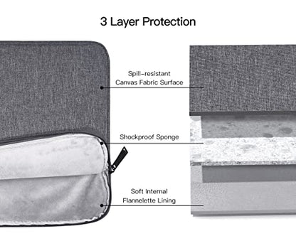 17 inch Laptop Sleeve Case for 2025 HP 17.3 Touchscreen Laptop, HP Envy 17, Pavilion 17, ASUS Vivobook 17, 17-in Water-Resistant Computer Notebook Bag - color: Space Grey
