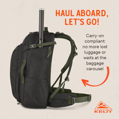 Kelty | Redwing Traveler Backpacks, Travel Pack for Adventure Travel - color: Black, size: 50L