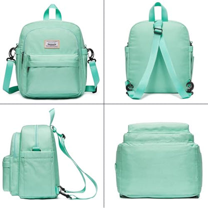 Insulated Lunch Bag Backpack for Women, Small Crossbody Sling Insulated Tote, Convertible Lunch Cooler Box for Work - Green - color: Green