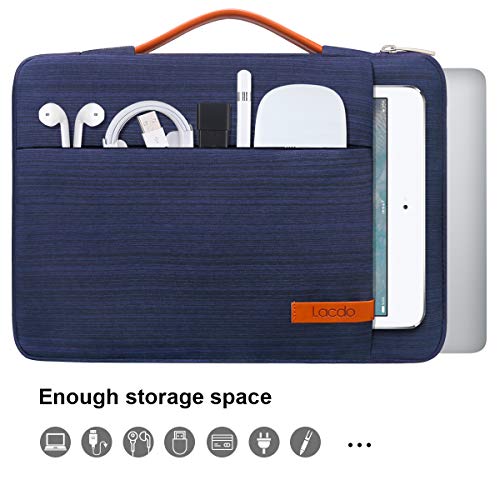 Lacdo 360° Protective Chromebook Case 11 Inch Laptop Sleeve for 11 Inch Acer HP Dell Samsung ASUS Chromebook Spin 311, 13 Inch Microsoft Surface Pro 11th Copilot+PC/10/9/8/X Computer Bag, Blue - color: Blue, size: 11-11.6 Inches
