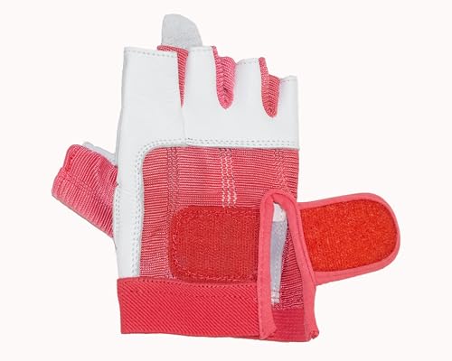 Grizzly Fitness Women's Paw Premium Leather Weightlifting Gloves | Half Finger Style Training Gloves | Extra Padding
