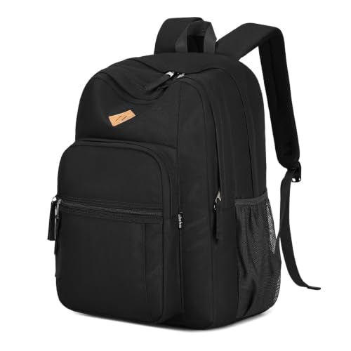 abshoo Classical Basic Womens Travel Backpack For College Men Water Resistant Large Bookbag (Black) - color: Black, size: Large