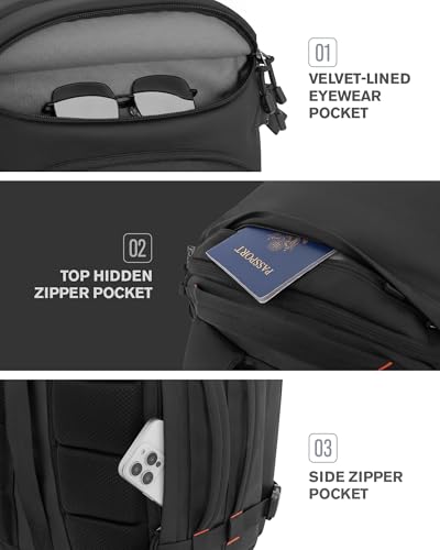 Tolaccea Travel Backpack Carry On 40L, Large Laptop Backpack with 3 Packing Cubes, Flight Approved Duffel Luggage Bag for Men Women, Water-resistant Business Rucksack Daypack, Fits 15.6" Laptop, Black - color: Black