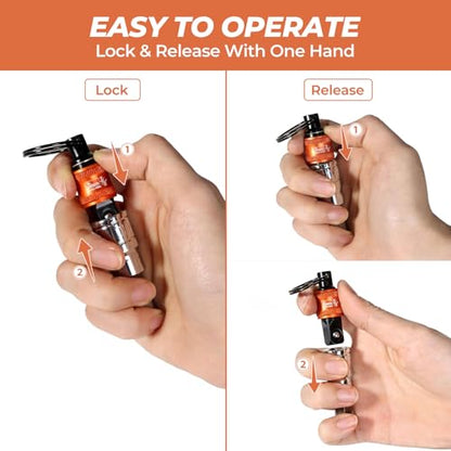 5PCS 3/8" Socket Holder Keychain,Drive Quick-Release Organizer - size: 5PCS-3/8"