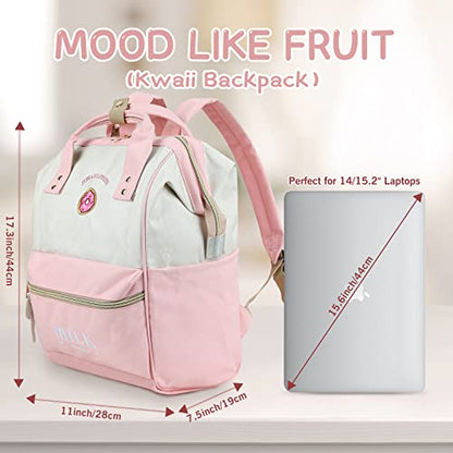 ZOMAKE 15.6 Inch Travel Laptop Backpack for Women Men, Anti Theft Water Resistant Bag Daypack Computer Bag Business Work Cute Backpacks(Donut) - color: Donut