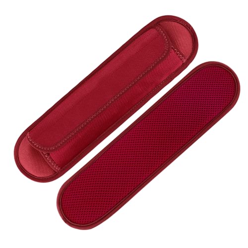 FIEIL 2 Pack Extra Thick Shoulder Strap Pad, Universal Replacement Shoulder Pad, for Shoulder Bags, Detachable Shoulder Strap Pad Pads Help Relieve Shoulder Pain(Sandwich Mesh-Red) - size: Red