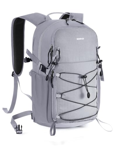 ECOHUB Small Hiking Backpack for Men Women, 20L Lightweight Travel Backpacks Water Resistant Camping Cycling Hiking Daypack - color: Grey