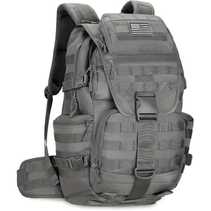 50L Military Tactical Backpack 3 Day Assault Pack Molle Daypack Hiking Backpack for Men and Women - color: Gray
