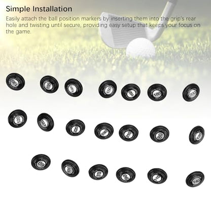 SUNGOOYUE Golf Club Distance Markers, 20 Pack Easy Install Golf Ball Makers Reference for Golfers & Training Sessions - color: Black