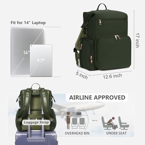 CEI-CEI Neoprene Diaper Bag Backpack Large Newborn Baby Maternity Bags Waterproof Travel Backpack for Mom Dad with Insulated Pockets,Changing Pad - color: Green
