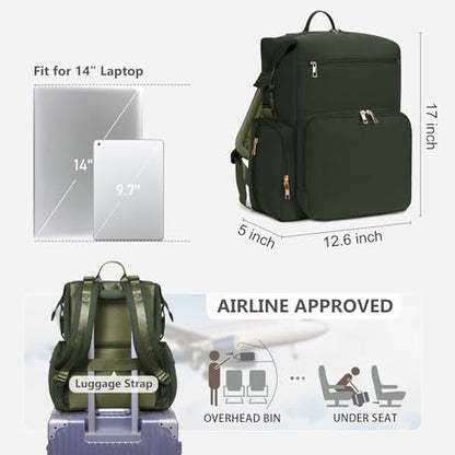 CEI-CEI Neoprene Diaper Bag Backpack Large Newborn Baby Maternity Bags Waterproof Travel Backpack for Mom Dad with Insulated Pockets,Changing Pad - color: Green