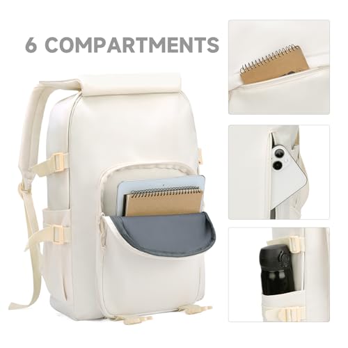 GAEKEAO Classical Basic Travel Backpack for Women and Men Lightweight Travel Workout Sports Backpack Casual Daypack, Beige - color: A02 Beige