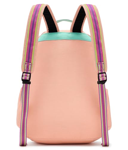 Kipling Women's Seoul Fc 15" Laptop Backpack, Durable, Roomy with Padded Shoulder Straps, Built-In Protective Sleeve - color: Pinky Orange C, size: 13.75''L x 17.25''H x 8''D