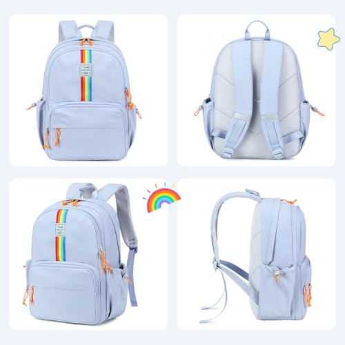 CAMTOP School Backpack for Girls, 15.6 Inch Teen Girls Casual Backpack High Middle School Daypack Women Daily Travel Laptop Bag - color: Blue, size: 16Inch-Teen
